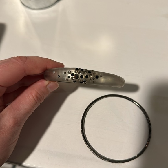 Alexis Bittar Silver Bangle Set - Picture 2 of 4